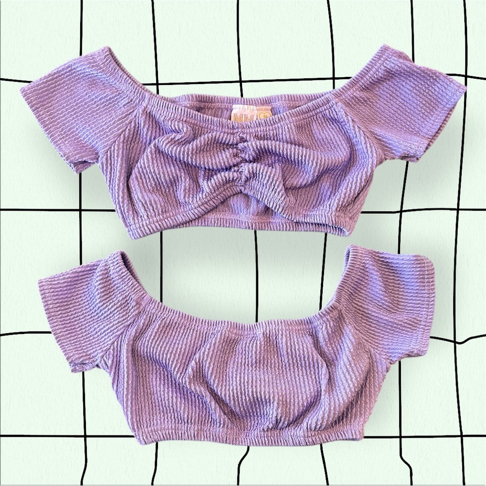 Moda Minx Off-Shoulder Crop Top - Picture 2 of 3